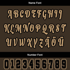 Maßgeschneiderte Braun Schwarz Letterman Varsity Jacket Individuelle Stickerei Druck nach Ihrem Wunsch