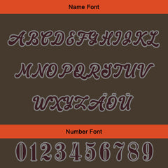 Maßgeschneiderte Braun Orange Letterman Varsity Jacket Individuelle Stickerei Druck nach Ihrem Wunsch