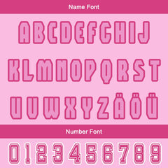 Maßgeschneiderte Rosa Weiß Letterman Varsity Jacket Individuelle Stickerei Druck nach Ihrem Wunsch