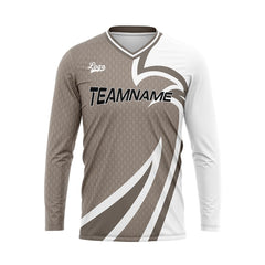 Kundenspezifisches Mondgrau Basketball Fußball Schießen langes T-Shirt für Erwachsene und Kinder