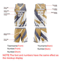 Benutzerdefinierter Braun Grau Basketball Jersey Uniform Anzug gedruckt Ihr Logo Name Nummer