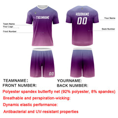 Benutzerdefinierte Blau Lila Rosa Trikots für Männer Frauen Personalisierte Fußball Uniformen für Erwachsene und Kind