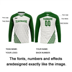 Kundenspezifisches Grün Basketball Fußball Schießen langes T-Shirt für Erwachsene und Kinder