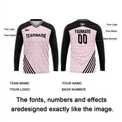 Kundenspezifisches Rosa Schwarz Basketball Fußball Schießen langes T-Shirt für Erwachsene und Kinder