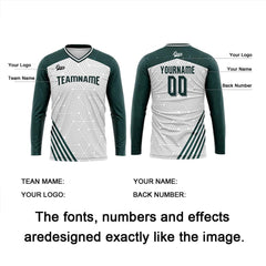 Kundenspezifisches Teal Basketball Fußball Schießen langes T-Shirt für Erwachsene und Kinder