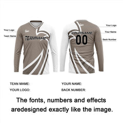 Kundenspezifisches Mondgrau Basketball Fußball Schießen langes T-Shirt für Erwachsene und Kinder