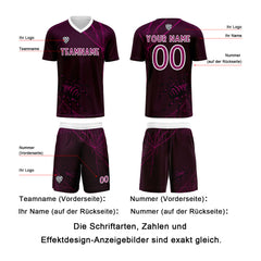 Benutzerdefinierte Lila Trikots für Männer Frauen Personalisierte Fußball Uniformen für Erwachsene und Kind