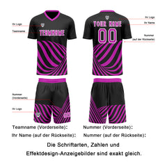 Benutzerdefinierte Schwarz Lila Trikots für Männer Frauen Personalisierte Fußball Uniformen für Erwachsene und Kind