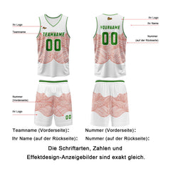 Benutzerdefinierter Rot Grün Basketball Jersey Uniform Anzug gedruckt Ihr Logo Name Nummer