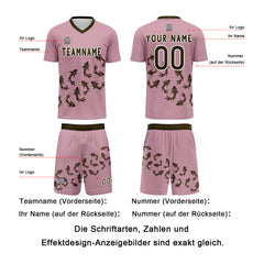 Benutzerdefinierte Rosa Trikots für Männer Frauen Personalisierte Fußball Uniformen für Erwachsene und Kind