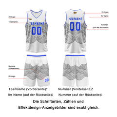 Benutzerdefinierter Asche Basketball Jersey Uniform Anzug gedruckt Ihr Logo Name Nummer