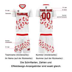 Benutzerdefinierte Weiß Trikots für Männer Frauen Personalisierte Fußball Uniformen für Erwachsene und Kind