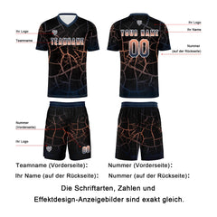 Benutzerdefinierte Schwarz Blau Trikots für Männer Frauen Personalisierte Fußball Uniformen für Erwachsene und Kind