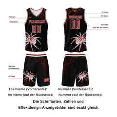 Benutzerdefinierter Rot Basketball Jersey Uniform Anzug gedruckt Ihr Logo Name Nummer