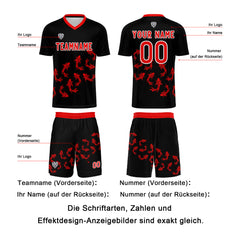 Benutzerdefinierte Rot Trikots für Männer Frauen Personalisierte Fußball Uniformen für Erwachsene und Kind