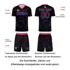 Benutzerdefinierte Schwarz Rose Rot Trikots für Männer Frauen Personalisierte Fußball Uniformen für Erwachsene und Kind