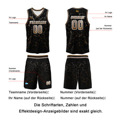 Benutzerdefinierter Braun Basketball Jersey Uniform Anzug gedruckt Ihr Logo Name Nummer