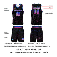 Benutzerdefinierter Rose Lila Basketball Jersey Uniform Anzug gedruckt Ihr Logo Name Nummer