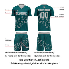 Benutzerdefinierte Dunkel Grün Trikots für Männer Frauen Personalisierte Fußball Uniformen für Erwachsene und Kind