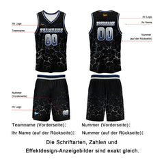 Benutzerdefinierter Azurblau Basketball Jersey Uniform Anzug gedruckt Ihr Logo Name Nummer