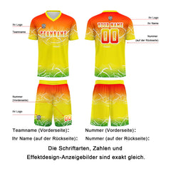 Benutzerdefinierte Orange Trikots für Männer Frauen Personalisierte Fußball Uniformen für Erwachsene und Kind