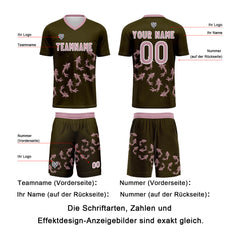 Benutzerdefinierte Olivgrün Trikots für Männer Frauen Personalisierte Fußball Uniformen für Erwachsene und Kind