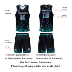 Benutzerdefinierter Blau Violett Basketball Jersey Uniform Anzug gedruckt Ihr Logo Name Nummer