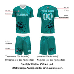 Benutzerdefinierte Dunkles Grün Trikots für Männer Frauen Personalisierte Fußball Uniformen für Erwachsene und Kind