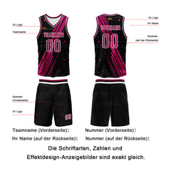 Benutzerdefinierter Rose Rot Basketball Jersey Uniform Anzug gedruckt Ihr Logo Name Nummer