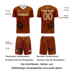 Benutzerdefinierte Orange Trikots für Männer Frauen Personalisierte Fußball Uniformen für Erwachsene und Kind