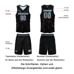 Benutzerdefinierter Blaues Pulver Basketball Jersey Uniform Anzug gedruckt Ihr Logo Name Nummer