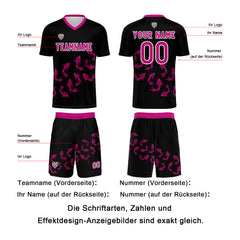 Benutzerdefinierte Schwarz Trikots für Männer Frauen Personalisierte Fußball Uniformen für Erwachsene und Kind
