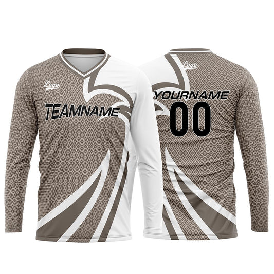 Kundenspezifisches Mondgrau Basketball Fußball Schießen langes T-Shirt für Erwachsene und Kinder