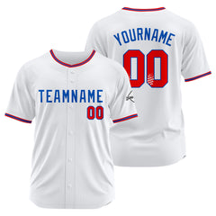 Benutzerdefinierte Authentisch Baseball-Trikot Weiss Netz