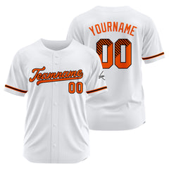 Benutzerdefinierte Authentisch Baseball-Trikot Weiss Netz