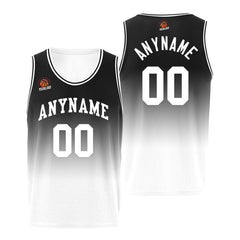 Benutzerdefinierte Basketball Jersey personalisiert genäht Name&Number&Logo Grau&Schwarz