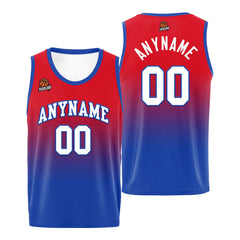 Benutzerdefinierte Basketball Jersey personalisiert genäht Name&Number&Logo Rot&Royal