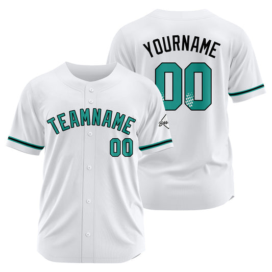 Benutzerdefinierte Authentisch Baseball-Trikot Weiss Netz