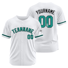 Benutzerdefinierte Authentisch Baseball-Trikot Weiss Netz