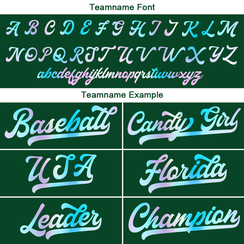 Benutzerdefinierte Authentisch Baseball-Trikot Dunkelgrün Netz