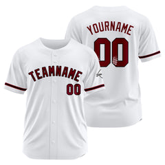 Benutzerdefinierte Authentisch Baseball-Trikot Weiss Netz