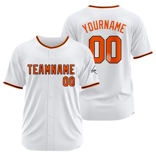 Benutzerdefinierte Authentisch Baseball-Trikot Weiss Netz