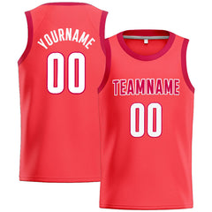 Benutzerdefinierte Authentisch Basketball Trikot Rot-Kastanienbraun