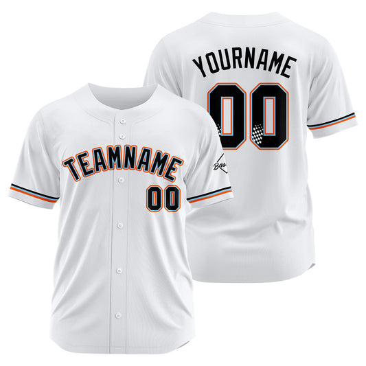 Benutzerdefinierte Authentisch Baseball-Trikot Weiss Netz