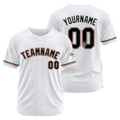 Benutzerdefinierte Authentisch Baseball-Trikot Weiss Netz