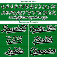 Benutzerdefinierte Authentisch Baseball-Trikot Grün Netz