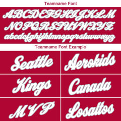 Benutzerdefinierte Authentisch Basketball Trikot Rot-Weiß-Grau-Schwarz