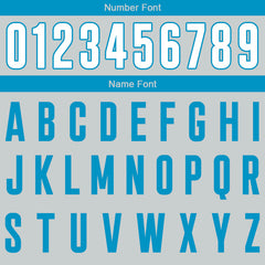 Benutzerdefinierte Authentisch Basketball Trikot Grau-Hellblau