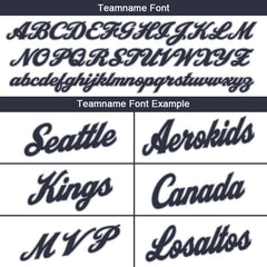 Benutzerdefinierte Authentisch Basketball Trikot Weiß-Blau-Grau- Marine