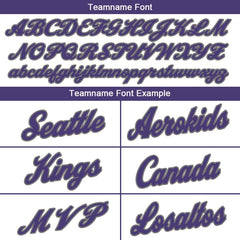 Benutzerdefinierte Authentisch Basketball Trikot Weiß-Lila-Grau